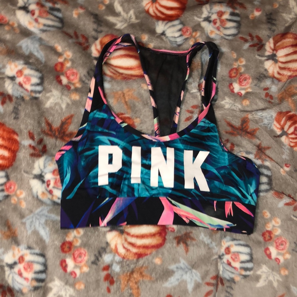 Pink sports bra